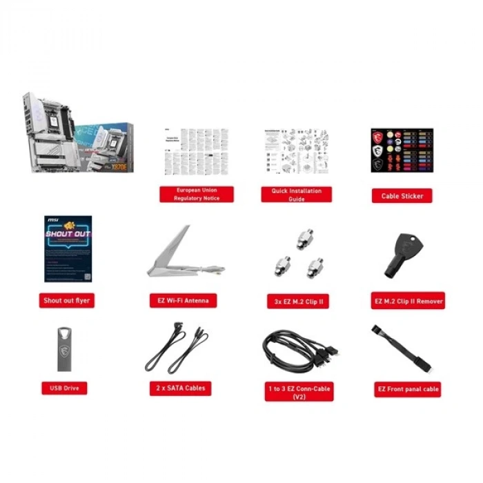 MSI MPG X870e EDGE TI WIFI7 DDR5 RGB HDMI-DP USBC PCIE 5.0 AM5 ATX