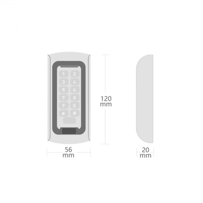 NOVACOM NC-MSC02 ŞİFREMATİK OKUYUCU IP66