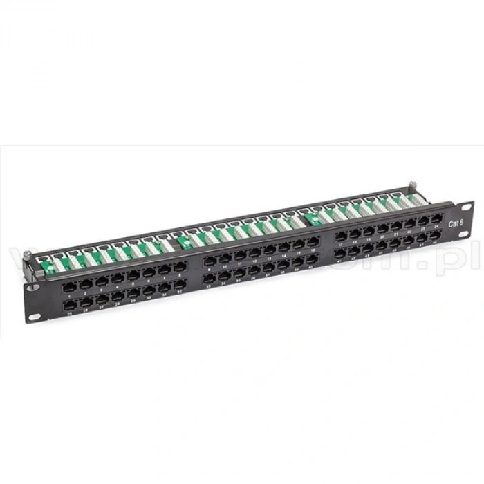ODS 1U 50PORT Patch Panel CAT3 UTP RAC SLIDING SİYAH 10C-SB1U50PCAT3-RL1A