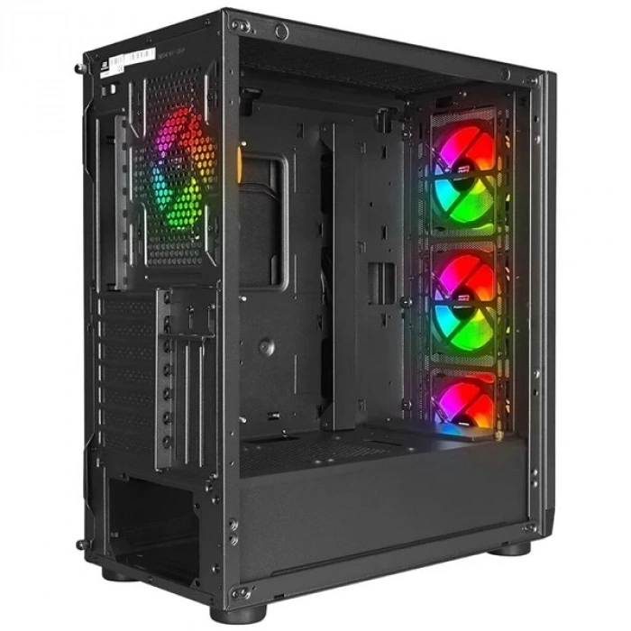 POWERBOOST VK-W001B 4-ARGB FANLI GAMING MID-TOWER PC KASASI  360MM SIVI SOĞUTMA DESTEĞİ