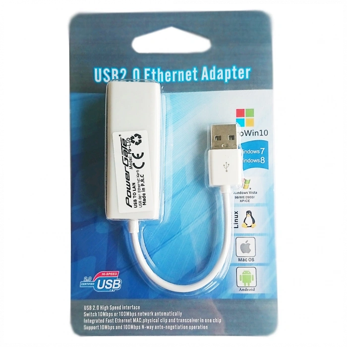 POWERGATE PG-L10, MegaBit, USB 2.0, Ethernet Kartı