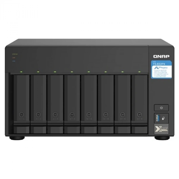 QNAP TS-832PX-8G ALPINE AL324 QC 8GB RAM- 8-diskli Nas Server (Disksiz)