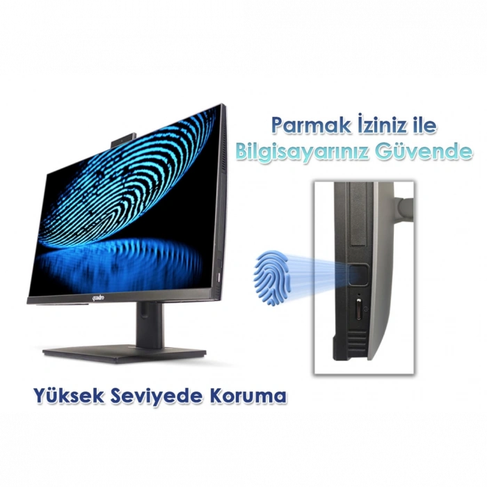 QUADRO EXPANSE AI B424 14165, i5-14400, 23,8" FHD Ekran, 16Gb Ram, 512Gb SSD, Pivot, Paylaşımlı VGA, Free Dos All In One PC