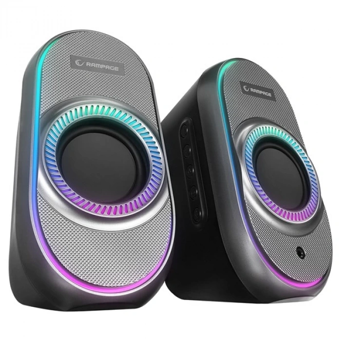 RAMPAGE RMS-X3 2.0 6W Bluetooth Özellikli Siyah Multimedia RGB Işıklı Gaming USB Speaker