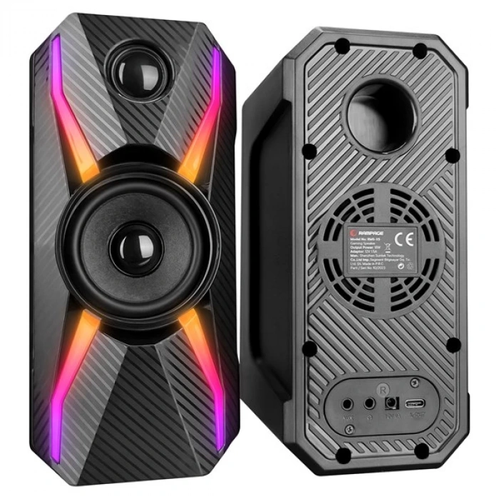 Rampage RMS-X5 2.0 Siyah Multimedia Gaming USB Speaker