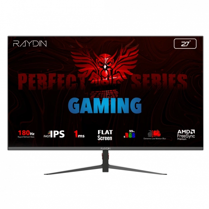 RAYDIN MM27DFI-180HZ, 27", 1ms, 180Hz, Full HD, HDMI, DP, IPS LED, Flat, Frameless, FreeSync Gaming Monitör