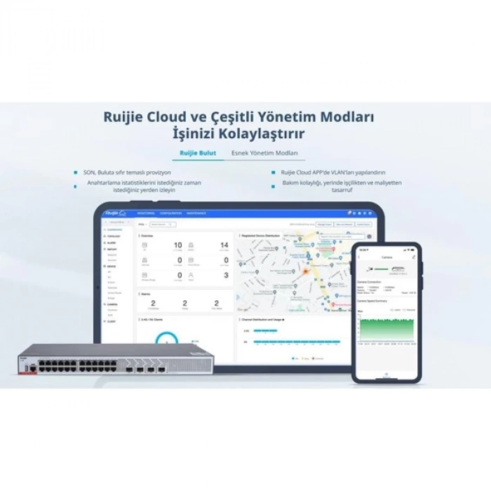 RUIJIE 24port RG-CS83-24GT4XS GIGABIT 4-SFP 10GBE LAYER3 YÖNETİLEBİLİR SWITCH