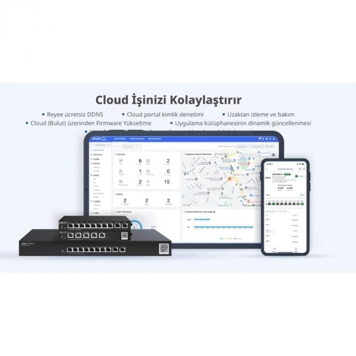 RUIJIE 5port RG-EG305GH-P-E GIGABIT Bulut Yönetimli (Cloud Managed) PoE VPN Router