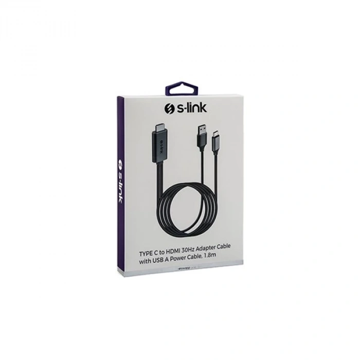 S-Link Swapp SW-513 HDMI to TypeC + USB 1.8m Mobil Telefon Uyumlu Görüntü Aktarıcı Kablo