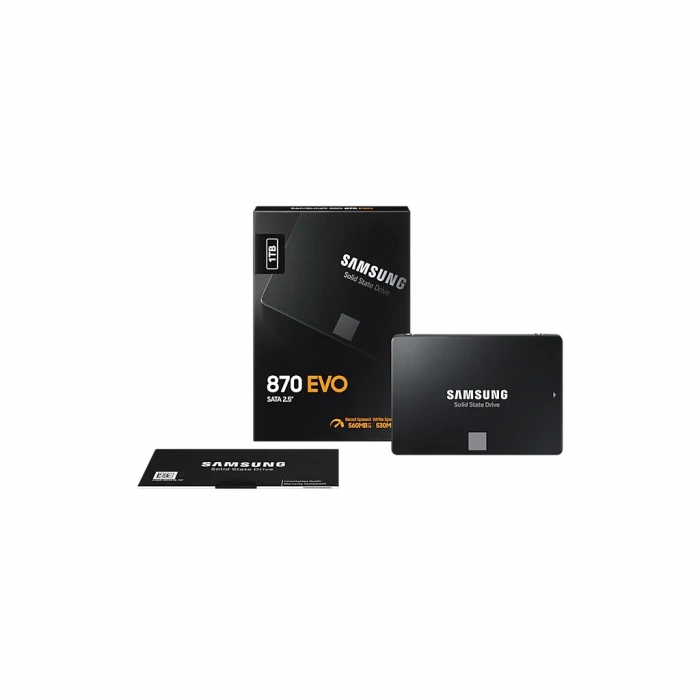 SAMSUNG MZ-77E1T0BW 870 EVO 1TB 560/530, 2,5" SATA SSD (Türkiye Distribütörü Garantili)