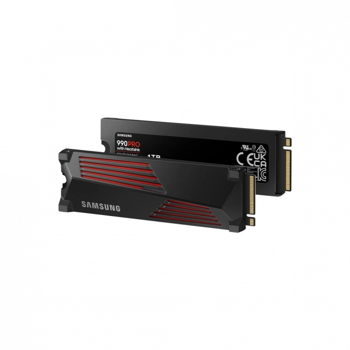 SAMSUNG MZ-V9P1T0CW, 990 PRO, 1TB, 7450/6900, Gen4, NVMe PCIe M.2 2280, SSD (Soğutuculu) (Türkiye Distribütörü Garantili)