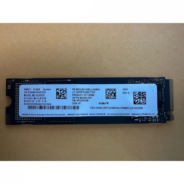 SAMSUNG PM9C1, MZ-VL8512HELU-00BH1, 512GB, 4950/2500, Gen4, NVMe PCIe M.2 2280 SSD (Bulk)
