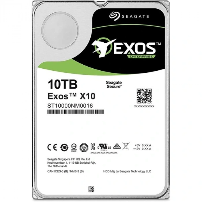 SEAGATE 3.5 10TB EXOS ST10000NM0016 7200 RPM 256MB SATA-3 NAS ve Güvenlik Diski