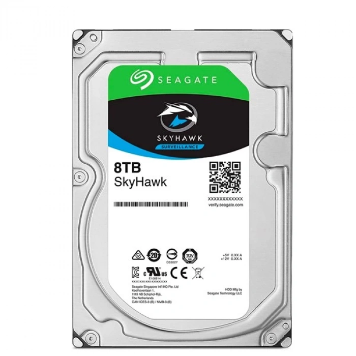 SEAGATE 3.5 8TB SKYHAWK ST8000VE001 7200 RPM 256MB SATA-3 Güvenlik Diski