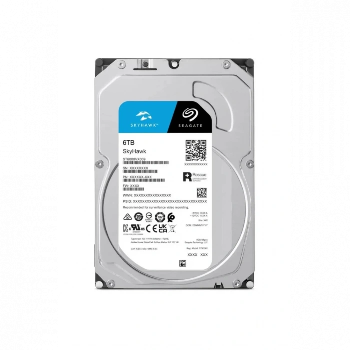 SEAGATE SKYHAWK, ST6000VX009, 3.5", 6TB, 256Mb, 5400Rpm, Güvenlik, HDD