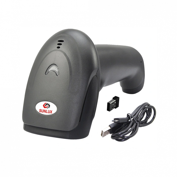 SUNLUX XL-9309B, EL Tipi, Laser, WiFi, Bluetooth, Kablosuz, 300Metre, 1D, Barkod Okuyucu