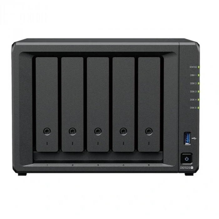 SYNOLOGY DS1525 PLUS RYZEN V1500B 24GB RAM- 5-diskli Nas Server (Disksiz)