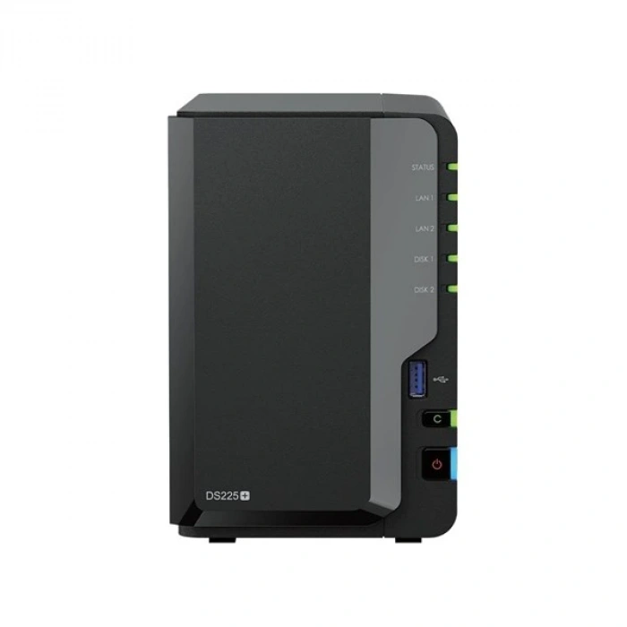 SYNOLOGY DS225 PLUS CELERON QC- 6GB RAM- 2-diskli Nas Server (Disksiz)