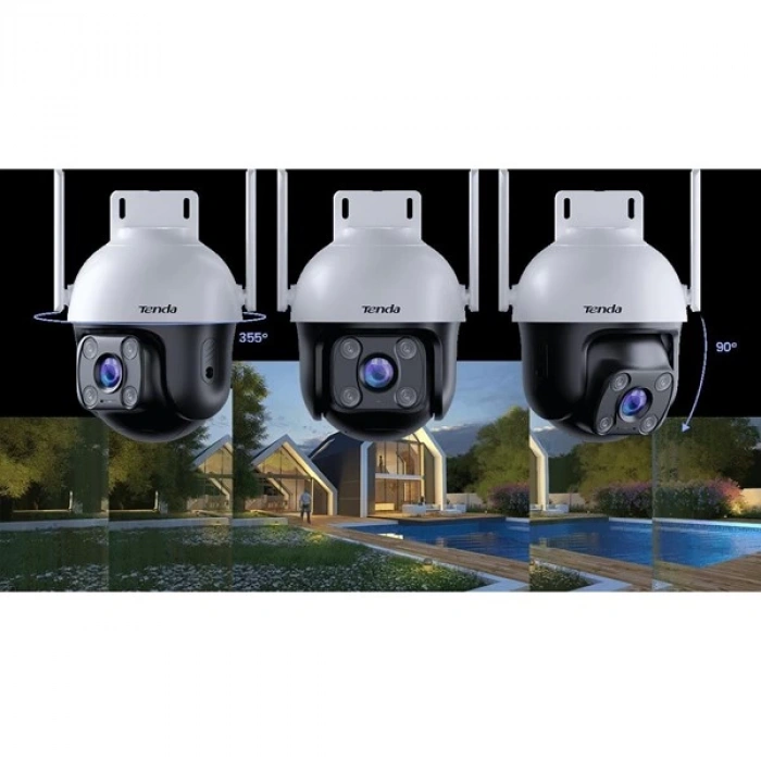 TENDA 2MP CH3 Kablosuz Outdoor Pan/Tilt IP Kamera