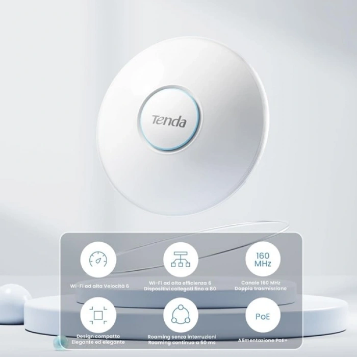 TENDA i27 AX3000 Dual Band Kurumsal Cloud Access Point Tavan Tipi