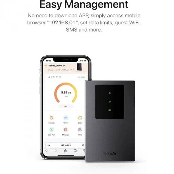 TENDA MF3 4G LTE WIFI6 BATARYALI TAŞINABİLİR MOBİL ROUTER