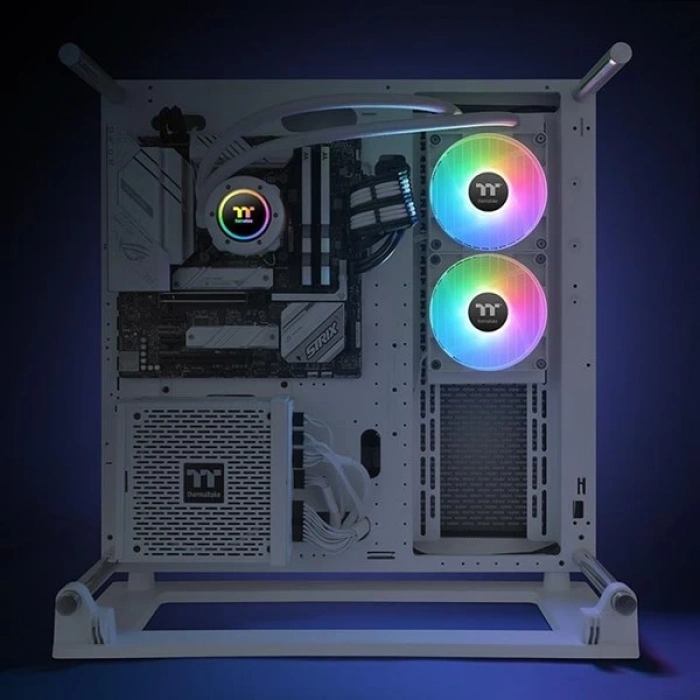 THERMALTAKE 240MM TH240 v2 CL-W364-PL12SW-A ARGB AM5-1851P SIVI SOĞUTMALI İŞLEMCİ FANI BEYAZ