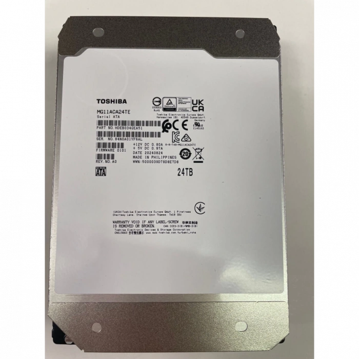 TOSHIBA ENTERPRISE, MG11ACA24TE, 3.5", 24TB, 1Gb 7200 Rpm, 7/24 Güvenlik, Data Center, Nas, Server, HDD