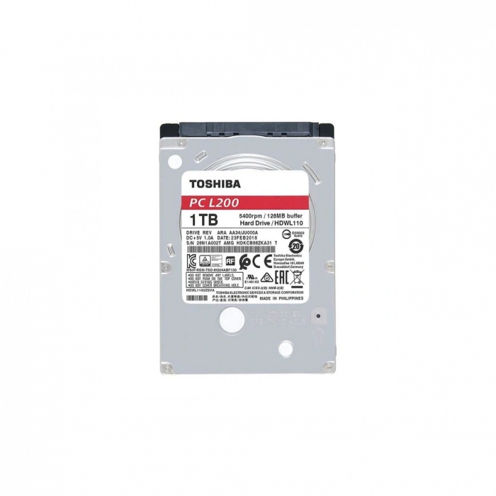TOSHIBA L200, Notebook HDD, HDWL110UZSVA, 2.5", 1TB, 128Mb, 5400 Rpm, Notebook HDD (Türkiye Distribütörü Garantili)