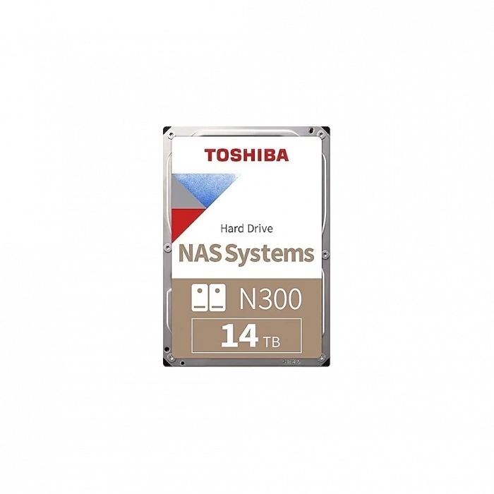 TOSHIBA N300, HDWG51EUZSVA, 3.5", 14TB, 512Mb 7200 Rpm, SATA3, 7/24 NAS, SERVER, HDD (Türkiye Distribütörü Garantili)