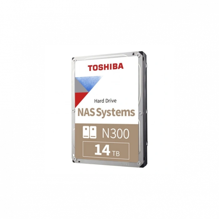 TOSHIBA N300, HDWG51EUZSVA, 3.5", 14TB, 512Mb 7200 Rpm, SATA3, 7/24 NAS, SERVER, HDD (Türkiye Distribütörü Garantili)