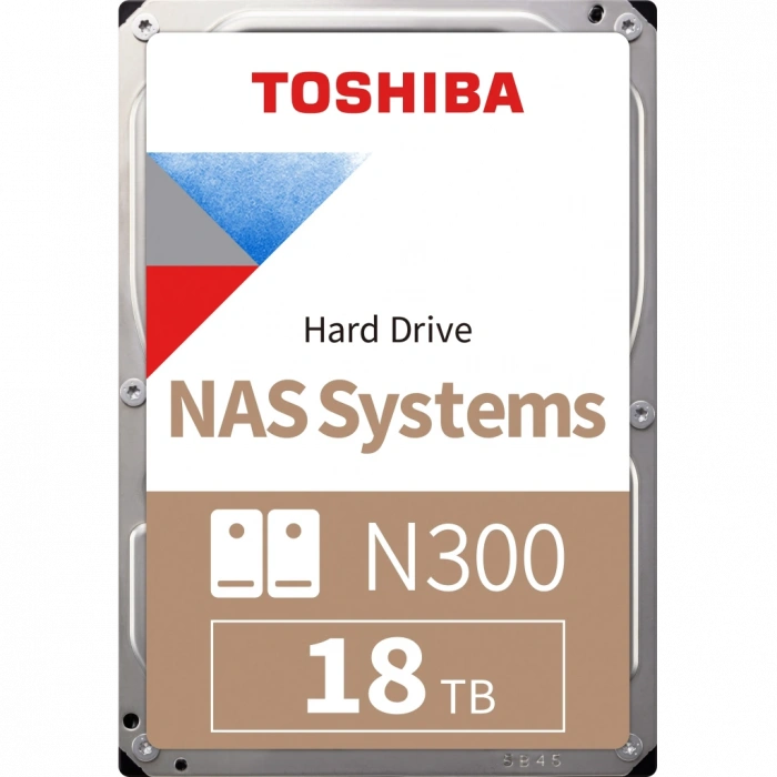 TOSHIBA N300, HDWG51JUZSVA, 3.5", 18TB, 512Mb 7200 Rpm, SATA3, 7/24 NAS, SERVER, HDD (Türkiye Distribütörü Garantili)