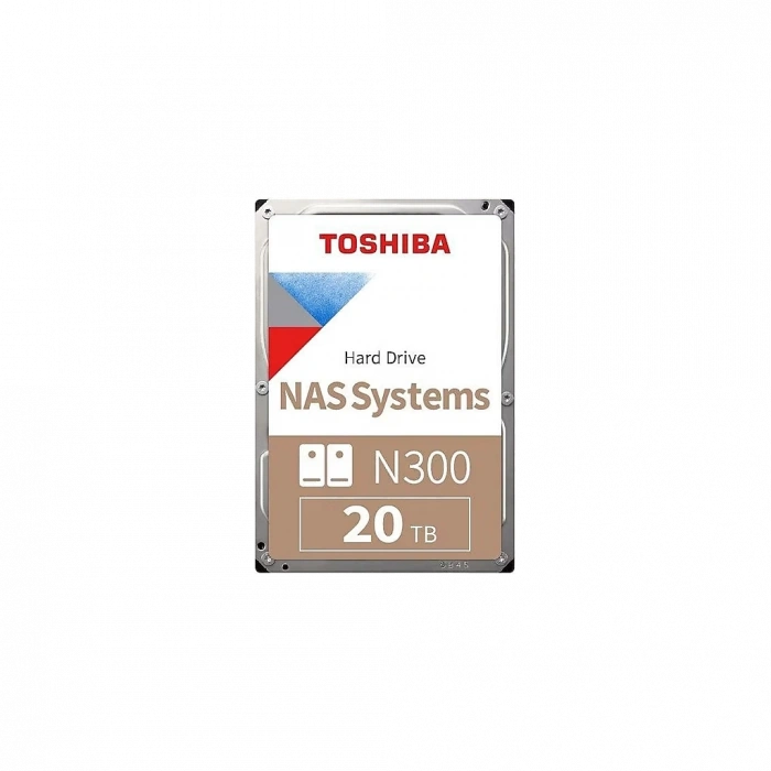 TOSHIBA N300, HDWG62AUZSVA, 3.5", 20TB, 512Mb 7200 Rpm, SATA3, 7/24 NAS, SERVER, HDD