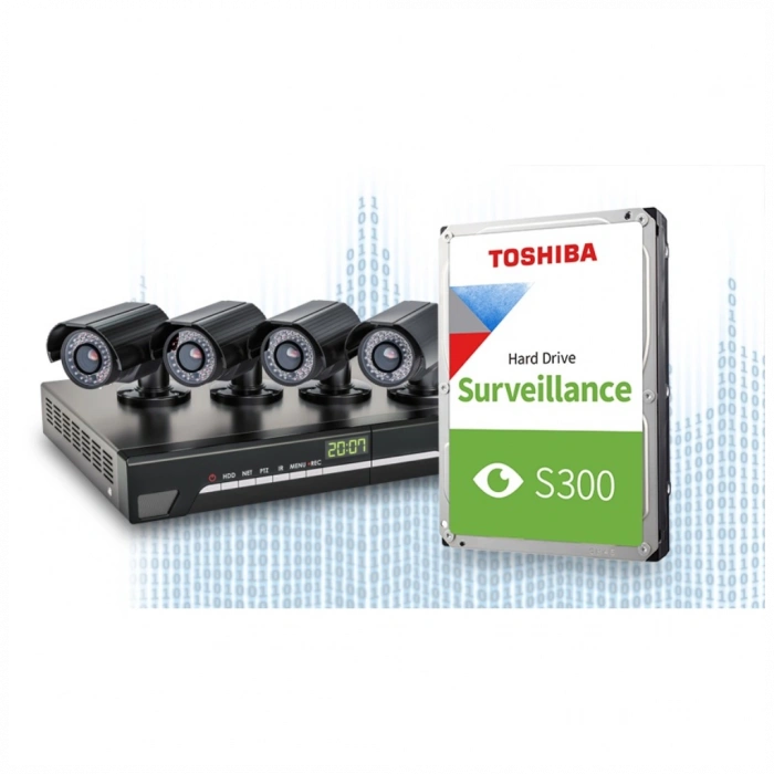 TOSHIBA S300, HDWT840UZSVA, 3.5", 4TB, 256Mb 5400 Rpm, 7/24 Güvenlik HDD