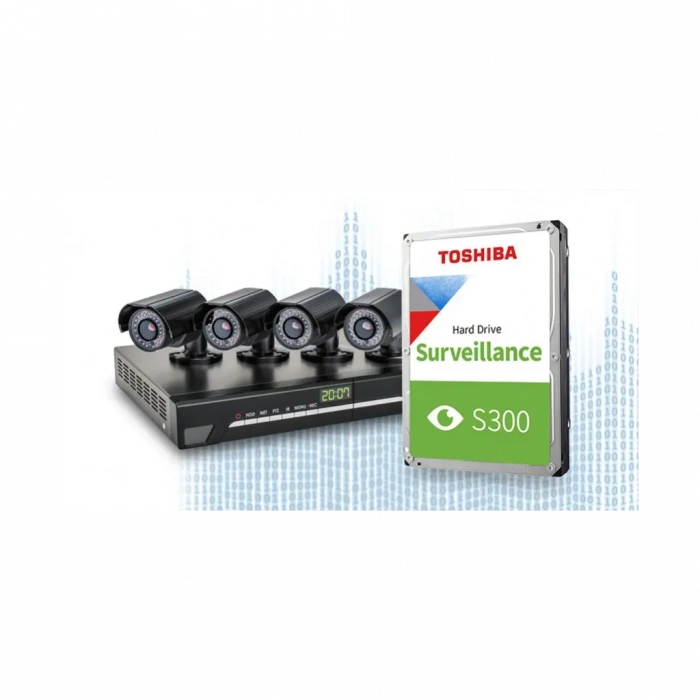 TOSHIBA S300, HDWT860UZSVA, 3.5", 6TB, 256Mb 5400 Rpm, 7/24 Güvenlik HDD