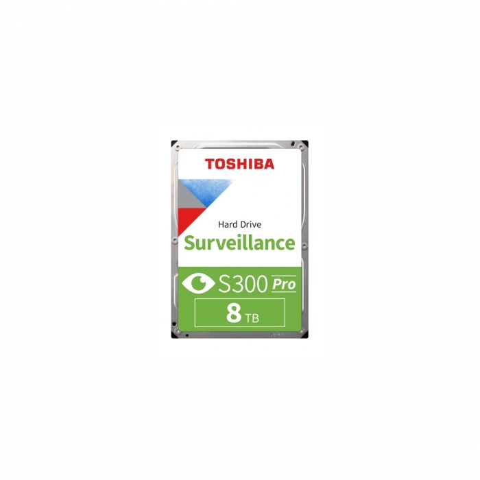 TOSHIBA S300 PRO, MD10ADA800V, 3.5", 8TB, 512Mb 7200 Rpm, 7/24 Güvenlik HDD (Türkiye Distribütörü Garantili)