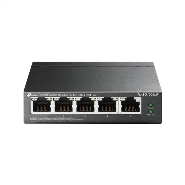 TP-LINK 5port TL-SG1005LP Gigabit 4port PoE 47.5w Yönetilemez Switch