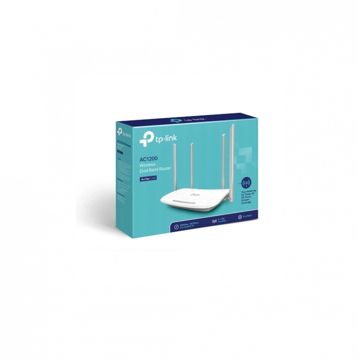 TP-LINK ARCHER C50, AC1200, 4Port, 1200Mbps, Dual Band WiFi, Masaüstü, Megabit, Router, Access Point, Range Extender