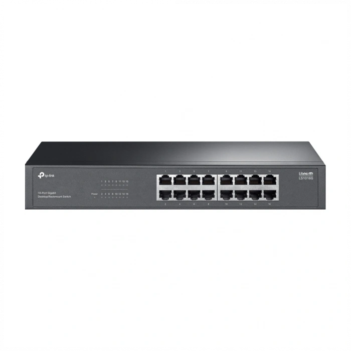 TP-LINK LS1016G, Green Tech, 16 Port GigaBit, Yönetilemez, Metal Kasa, Masaüstü Switch
