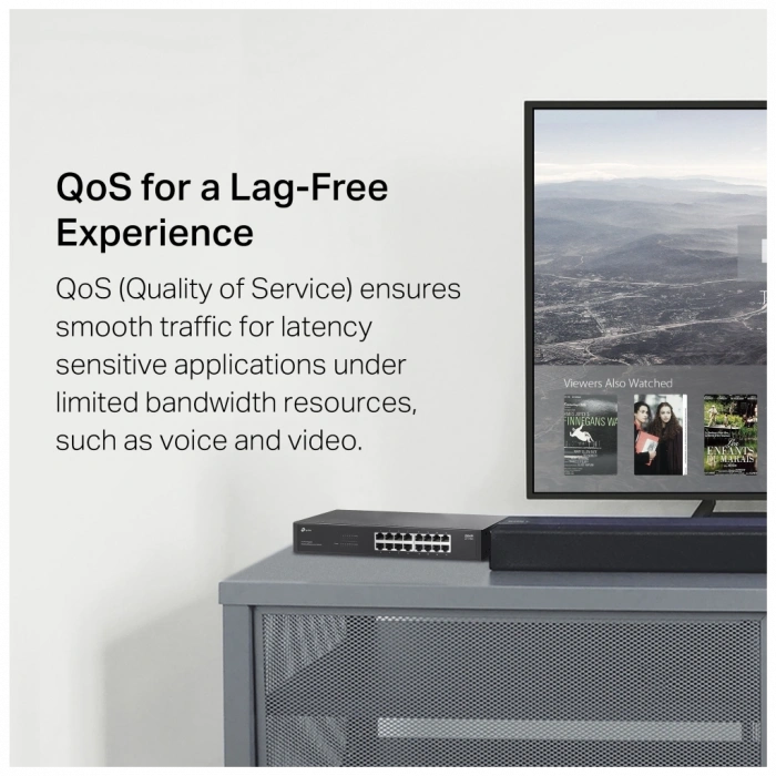 TP-LINK LS1016G, Green Tech, 16 Port GigaBit, Yönetilemez, Metal Kasa, Masaüstü Switch