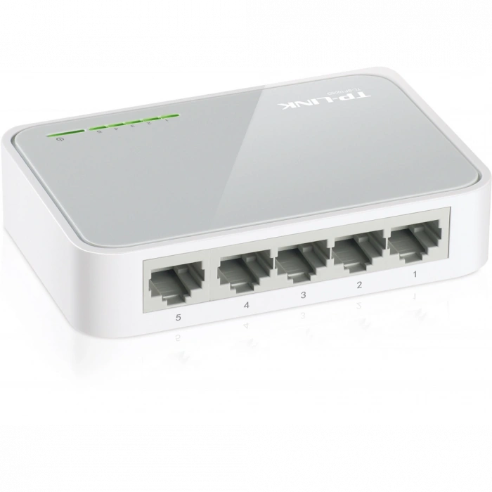 TP-LINK TL-SF1005D, 5 Port, MegaBit, Yönetilemez, Masaüstü Switch