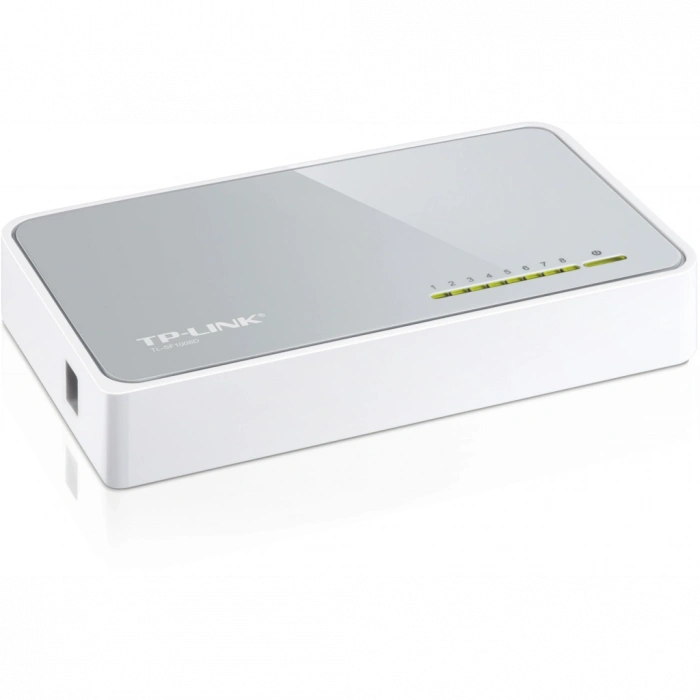 TP-LINK TL-SF1008D, 8 Port, Megabit, Yönetilemez, Masaüstü Switch