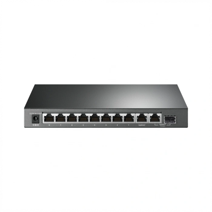 TP-LINK TL-SG1210MP, 8 Port, GigaBit, PoE 123W, 1 Port GigaBit Lan, 1 Port GigaBit SFP, Yönetilebilir, Metal Kasalı Switch
