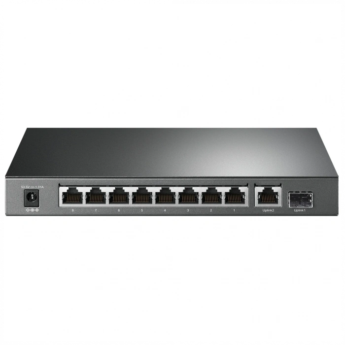 TP-LINK TL-SG1210P, 8 Port, Gigabit, PoE 63W, 1 Port SFP, Yönetilemez, Metal Kasa, Masaüstü Switch