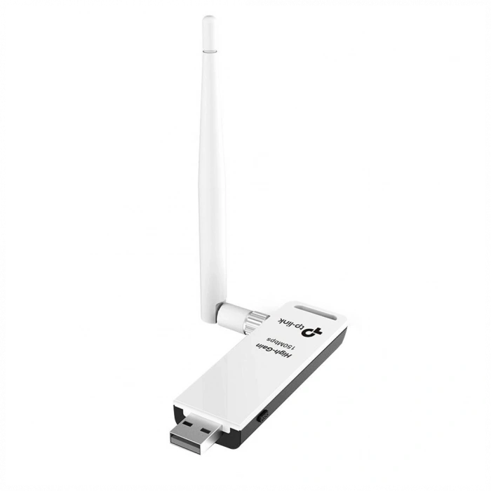 TP-LINK TL-WN722N, 150Mbp, 2.4Ghz, 4dBi Anten, USB2.0, WIRELESS ETHERNET