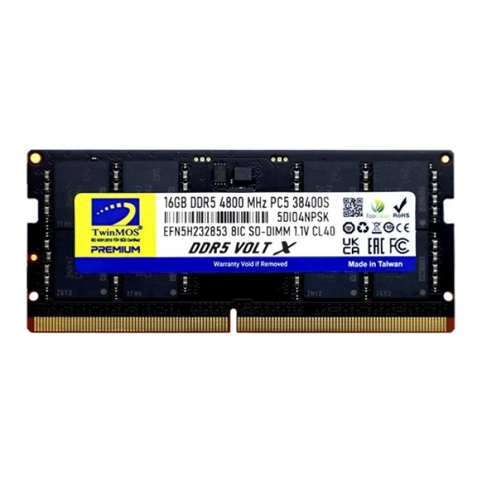 TWINMOS 16GB DDR5 4800MHZ CL40 NOTEBOOK RAM VOLT X TMD516GB4800S40
