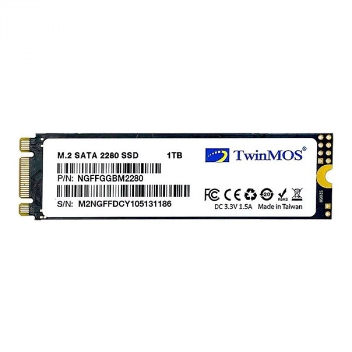 TWINMOS 1TB NGFFGGBM2280 580- 550MB/s M2 Sata Disk
