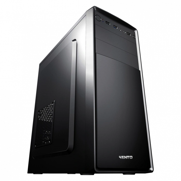 VENTO VS121S Mid Tower, 300W Siyah, ATX Kurumsal KASA