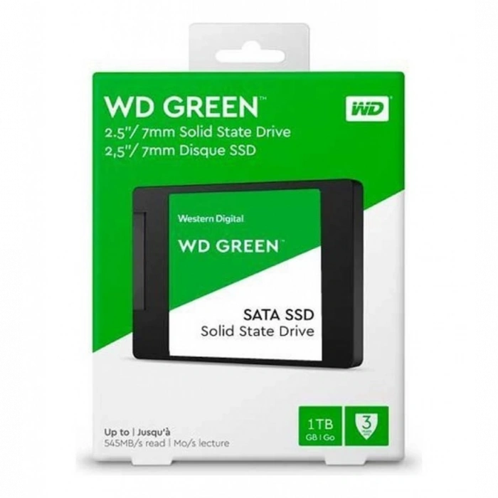 WD Green, WDS100T3G0A, 1TB, 545/465, 3D NAND, 2,5" SATA, SSD