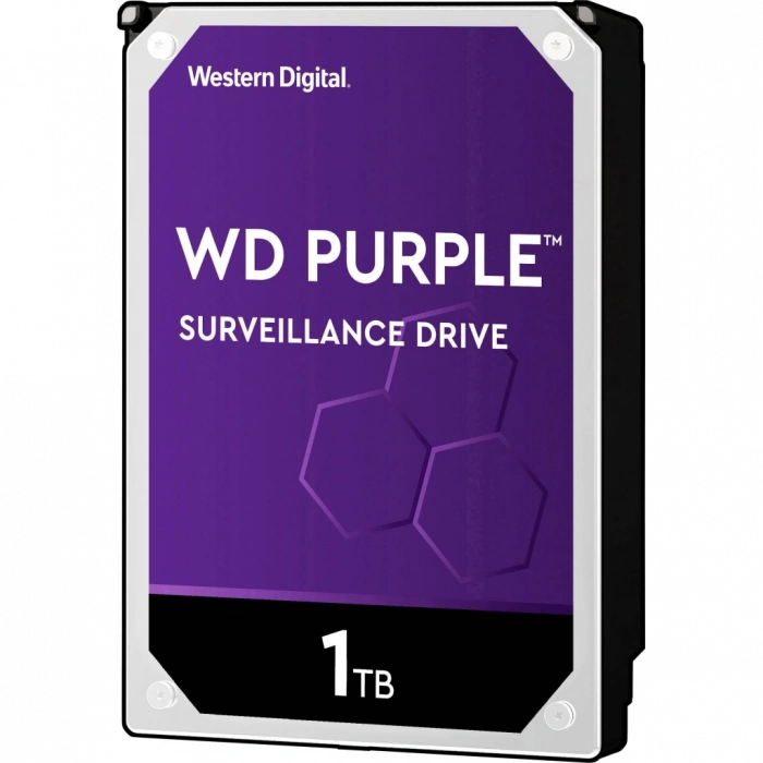 WD PURPLE, WD10PURZ, 3.5" 1TB, 64Mb, 5400 Rpm, 7/24 Güvenlik, HDD