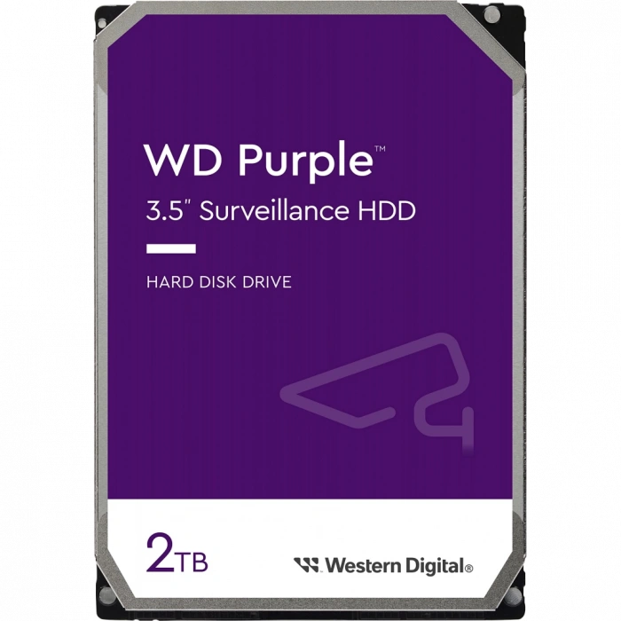WD PURPLE, WD23PURZ,  3.5", 2TB, 256Mb, 5400 Rpm, 7/24 Güvenlik, HDD (Türkiye Distribütörü Garantili)